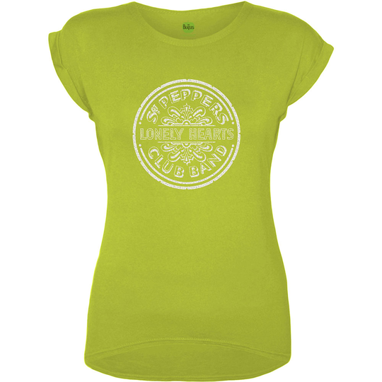The Beatles: Ladies T-Shirt/Sgt Pepper Drum (Caviar Beads) (Medium)