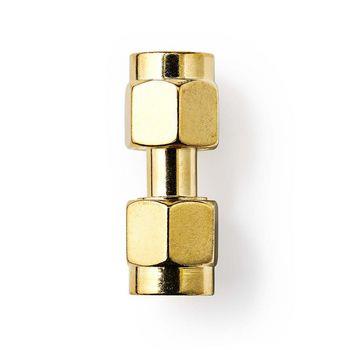 Nedis SMA Adapter | SMA Hane | SMA Hane | Guldplaterad | 50 Ohm | Rak | Koppar | Guld | 2 st. | Kuvert