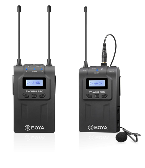 BOYA Mikrofon Lavalier Trådlös BY-WM8 Pro-K1 3.5mm & XLR