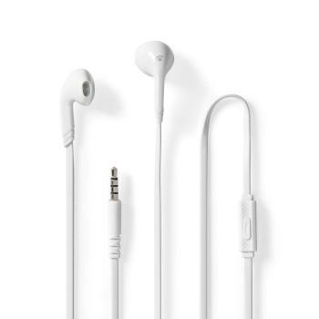 Nedis Trådbundna Hörlurar | 3.5 mm | Kabellängd: 1.20 m | Inbygd mikrofon | Vit