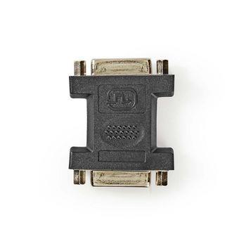 Nedis DVI adapter | DVI-I 24+5-Pin Hona | DVI-I 24+5-Pin Hona | Nickelplaterad | Rak | PVC | Svart | Plastpåse