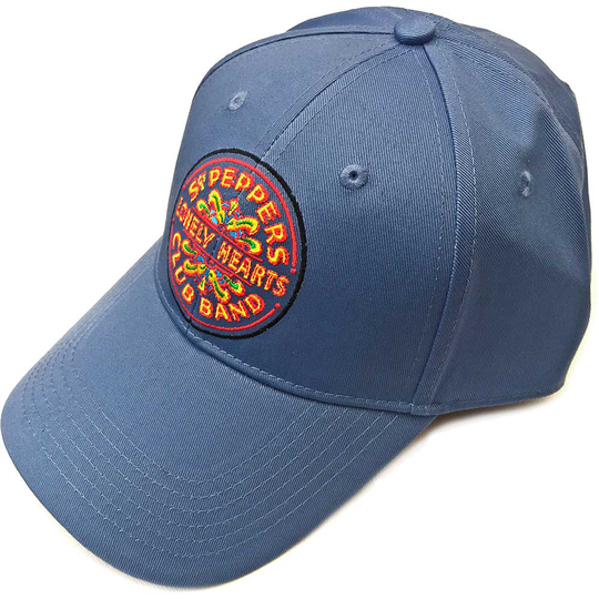 The Beatles: Unisex Baseball Cap/Sgt Pepper Drum (Denim Blue)