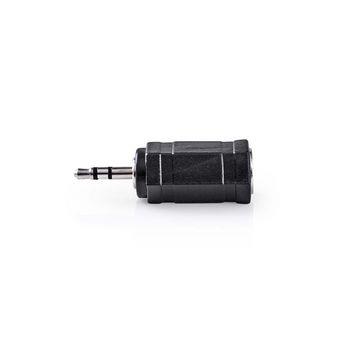 Nedis Stereo Audio Adapter | 2.5 mm Hane | 3.5 mm Hona | Nickelplaterad | Rak | ABS | Svart | 10 st. | Plastpåse
