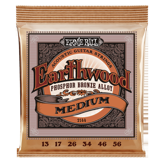 Ernie Ball Earthwood Phosphor Bronze Gitarrsträngar, akustiska Medium 013-056