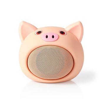 Nedis Bluetooth® Högtalare | Maximal batteritid: 3 hrs | Handhållen design | 9 W | Mono | Inbygd mikrofon | Synkroniseringsbar | Animaticks Pinky Pig | Rosa