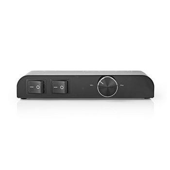 Nedis Högtalar kontrollboxen | 2-Port port(s) | Banan | Högtalarimpedans: 4-16 Ohm | Maxlast per Kanal: 60 W | Volymkontroll | Aluminium | Svart