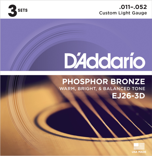 Daddario EJ26-3D fosforbrons gitarrsträng