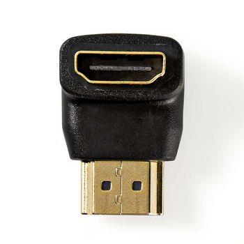 Nedis HDMI- Adapter | HDMI- Kontakt | HDMI- Hona | Guldplaterad | Vinklat 90° | ABS | Svart | 1 st. | Kuvert