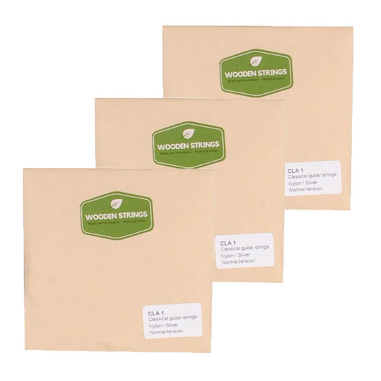 Wooden strings CLA1 spanska gitarr-strängar, 3 Pack