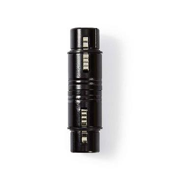 Nedis XLR Adapter | XLR 3-stifts hona | XLR 3-stifts hona | Nickelplaterad | Rak | Metall | Svart | 1 st. | Plastpåse