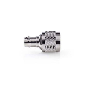 Nedis Satellite & Antenn Adapter | N Hane | BNC Hona | Nickelplaterad | 50 Ohm | Rak | Metall | Silver | 10 st. | Plastpåse