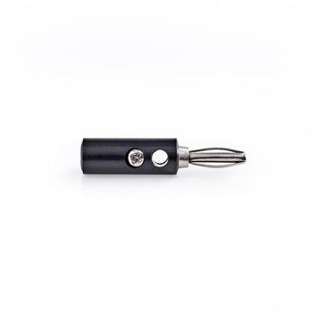 Nedis Banana Connector | Rak | Hane | Nickelplaterad | Skruva | Kabel input diameter: 4.5 mm | PVC | Svart | 25 st. | Plastpåse