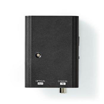 Nedis Digital Audio Omvandlare | Envägs | Anslutningsingång: 1x S/PDIF | Anslutningsutgång: Toslink Hona | Instruktionsbok | Svart