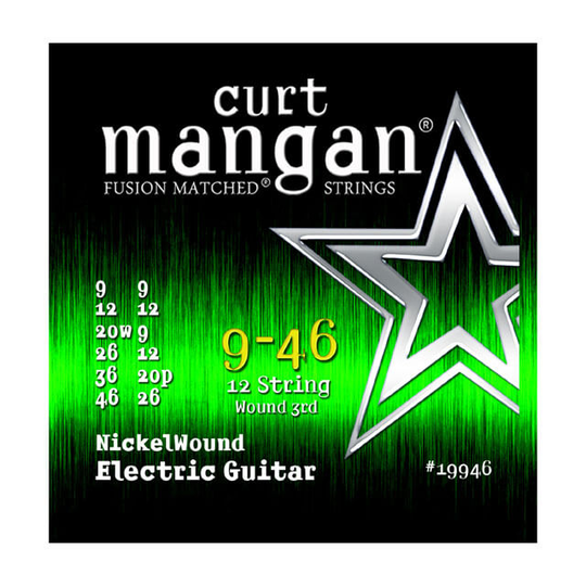 Curt Mangan 19946 Nickel Wound 12-strängset el-gitarr 009-046