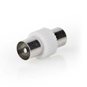 Nedis Satellite & Antenn Adapter | IEC (Koax) Hane | IEC (Koax) Hane | Nickelplaterad | 75 Ohm | Rak | Metall / Plast | Vit | 1 st. | Låda