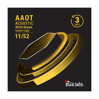 BlackSmith AABR-1152-3P western-gitarr-strängar, 011-052 (3 SET)