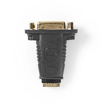 Nedis HDMI- Adapter | HDMI- Hona | DVI-D 24+1-Pin Hona | Guldplaterad | Rak | ABS | Svart | 1 st. | Plastpåse