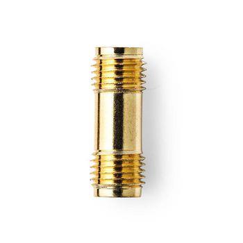 Nedis SMA Adapter | SMA Hona | SMA Hona | Guldplaterad | 50 Ohm | Rak | Koppar | Guld | 2 st. | Kuvert