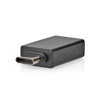 Nedis USB-C- Adapter | USB 3.2 Gen 1 | USB-C- Hane | USB-A Hona | 5 Gbps | OTG | Nickelplaterad | Svart | Kuvert