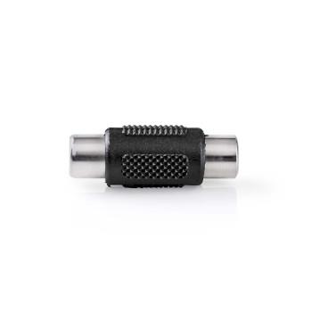 Nedis Mono Audio Adapter | RCA Hona | RCA Hona | Nickelplaterad | Rak | ABS | Svart | 1 st. | Låda