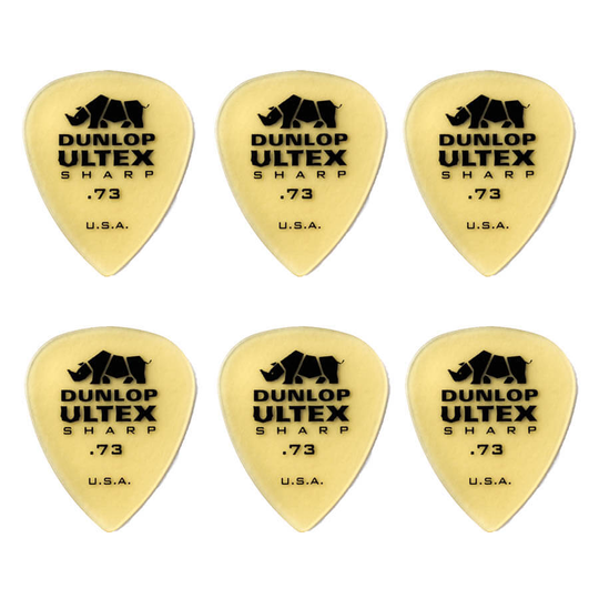 Dunlop Ultex Sharp 0,73 mm plektrum (6 st.)