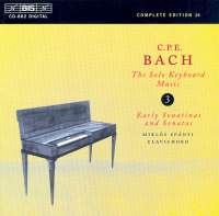Bach CPE: Solo Keyboard Music Vol 3