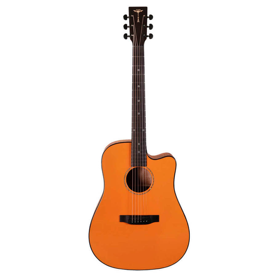 Tyma D-3CE OS western-gitarr orange