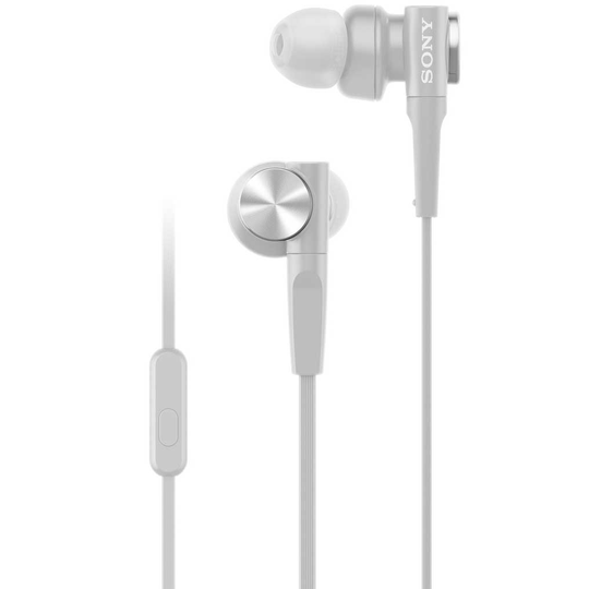 Sony: Headset MDR-XB55AP Vit Sladd in-ear mic
