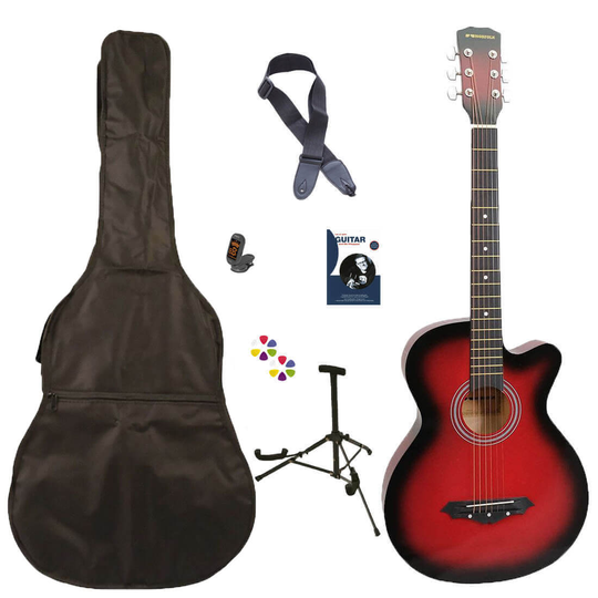 Norfolk STARTER RD western-gitarr paket, röd