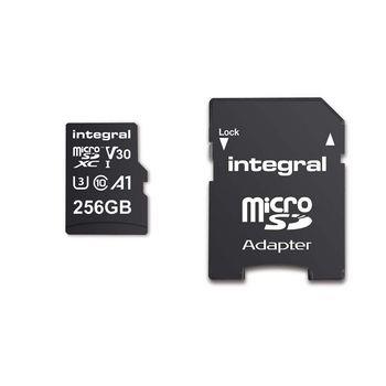 Integral 256 GB höghastighets microSDHC/XC V30 UHS-I U3 minneskort