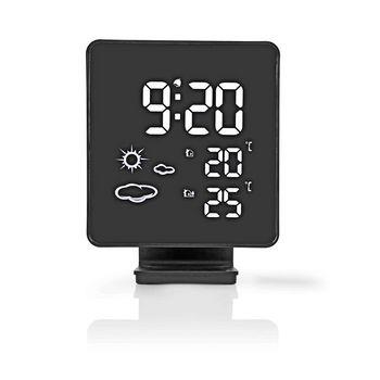 Nedis Väderstation | Inomhus & utomhus | Inklusive trådlös vädersensor | Väderprognos | Tidsdisplay | Digital | Alarmklockfunktion