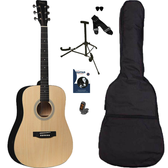 Sant Guitars AC-84 NA stålsträngad gitarr, natur, paketlösning