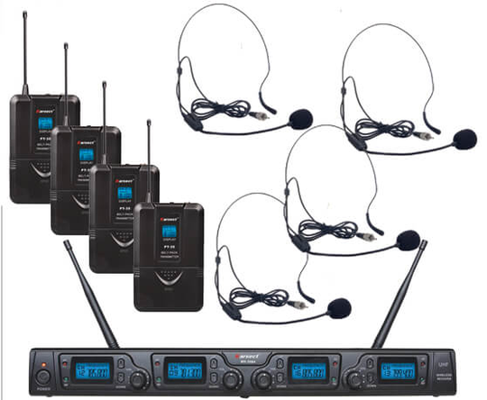 Karsect WR-354 PT35-HT9A 4 x trådlösa mikrofon-headset