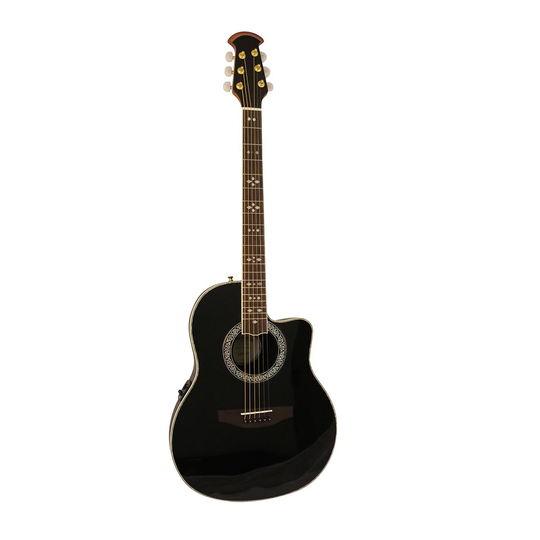 Santana OV-90 CWEQ HG BK western-gitarr svart