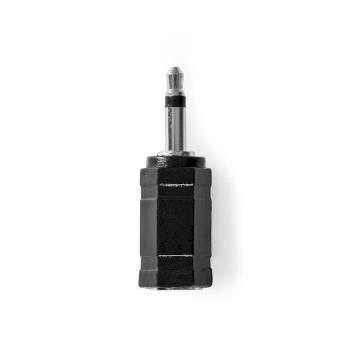 Nedis Mono Audio Adapter | 3.5 mm Hane | 3.5 mm Hona | Nickelplaterad | Rak | ABS | Svart | 10 st. | Plastpåse