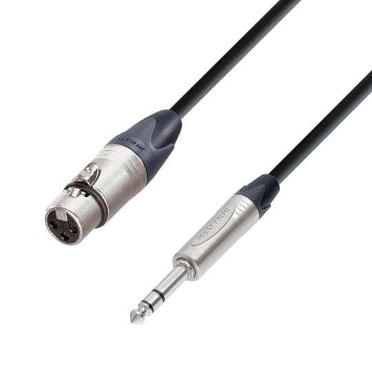 Neutrik mikrofonsignalkabel XLR hona till 6,3 mm jack stereo 1,5 meter